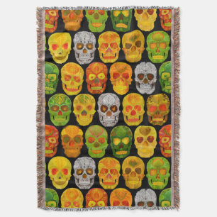 Aspen Leaf Skulls nahtloses Muster 2018 Decke