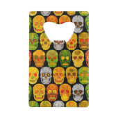 Aspen Leaf Skulls nahtloses Muster 2018 Geldbeutel Flaschenöffner (Rückseite)