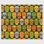 Aspen Leaf Skulls nahtloses Muster 2018 Geschenkpapier (Flach)