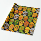 Aspen Leaf Skulls nahtloses Muster 2018 Geschenkpapier (Ungerollt)