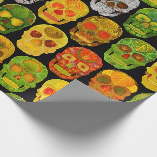 Aspen Leaf Skulls nahtloses Muster 2018 Geschenkpapier (Ecke)