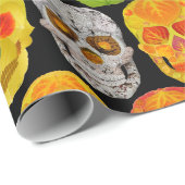 Aspen Leaf Skulls nahtloses Muster 2018 Geschenkpapier (Rolleneckpunkt)