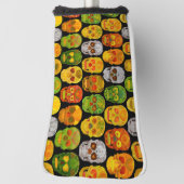 Aspen Leaf Skulls nahtloses Muster 2018 Golf Headcover (Rotieren 90)