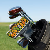 Aspen Leaf Skulls nahtloses Muster 2018 Golf Headcover (In Situ)