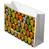 Aspen Leaf Skulls nahtloses Muster 2018 Große Geschenktüte (Vorderseite Schrägansicht)