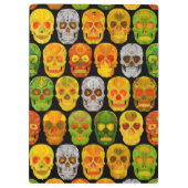 Aspen Leaf Skulls nahtloses Muster 2018 Klemmbrett (Rückseite)