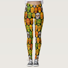 Aspen Leaf Skulls nahtloses Muster 2018 Leggings