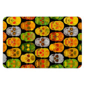 Aspen Leaf Skulls nahtloses Muster 2018 Magnet (Horizontal)