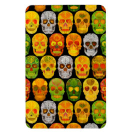 Aspen Leaf Skulls nahtloses Muster 2018 Magnet