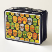 Aspen Leaf Skulls nahtloses Muster 2018 Metall Brotdose (Rückseite)