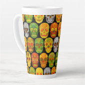 Aspen Leaf Skulls nahtloses Muster 2018 Milchtasse (Linke Ecke)
