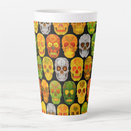 Aspen Leaf Skulls nahtloses Muster 2018 Milchtasse
