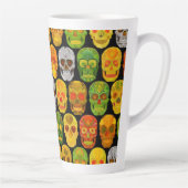 Aspen Leaf Skulls nahtloses Muster 2018 Milchtasse (Rechts)