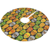 Aspen Leaf Skulls nahtloses Muster 2018 Polyester Weihnachtsbaumdecke (Schrägansicht)