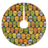 Aspen Leaf Skulls nahtloses Muster 2018 Polyester Weihnachtsbaumdecke (Vorderseite)