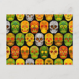 Aspen Leaf Skulls nahtloses Muster 2018 Postkarte