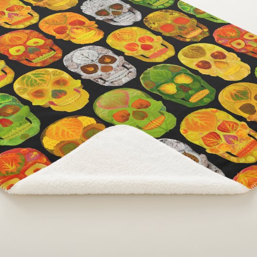 Aspen Leaf Skulls nahtloses Muster 2018 Sherpadecke (3/4)