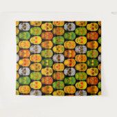 Aspen Leaf Skulls nahtloses Muster 2018 Wandteppich (Vorderseite (Horizontal))