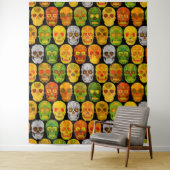 Aspen Leaf Skulls nahtloses Muster 2018 Wandteppich (Beispiel)