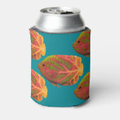 Aspen Leaf Tropische Fische 1 Dosenkühler (Kanne Rückseite)