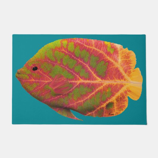 Aspen Leaf Tropische Fische 1 Fußmatte (Vorderseite)