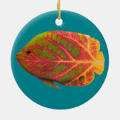 Aspen Leaf Tropische Fische 1 Keramikornament (Hinten)