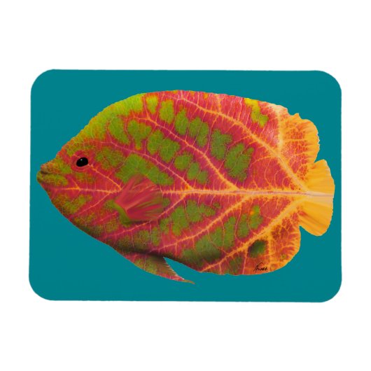 Aspen Leaf Tropische Fische 1 Magnet (Horizontal)