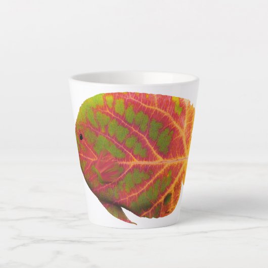 Aspen Leaf Tropische Fische 1 Milchtasse (Vorderseite)