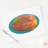 Aspen Leaf Tropische Fische 1 Ovaler Aufkleber (Umschlag)