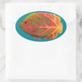 Aspen Leaf Tropische Fische 1 Ovaler Aufkleber (Tasche)