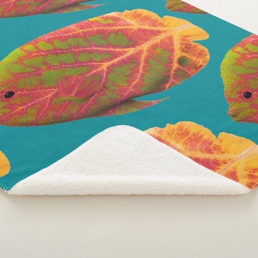 Aspen Leaf Tropische Fische 1 Sherpadecke (3/4)