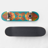 Aspen Leaf Tropische Fische 1 Skateboard (Horizontal)