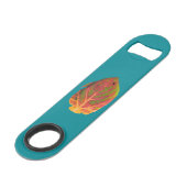 Aspen Leaf Tropische Fische 1 Speed Flaschenöffner (Vorderseite Schrägansicht)