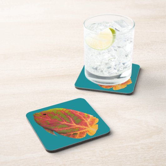 Aspen Leaf Tropische Fische 1 Untersetzer (Rechte Seite)