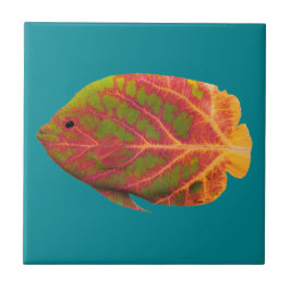 Aspen Leaf Tropischer Fisch 1 Fliese