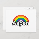 ASPEN LGBT PRIDE RAINBOW -.pnng Postkarte (Vorne/Hinten)