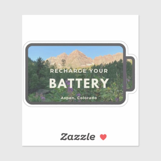 Aspen Maroon Bells Recharge Sticker (Blatt)