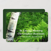 Aspen mit Ferns, Feier des Lebens Einladung (Vorne/Hinten)