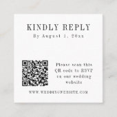 ASPEN Moderne Minimalistische QR Code UAWG Square  Quadratische Visitenkarte (Vorderseite)