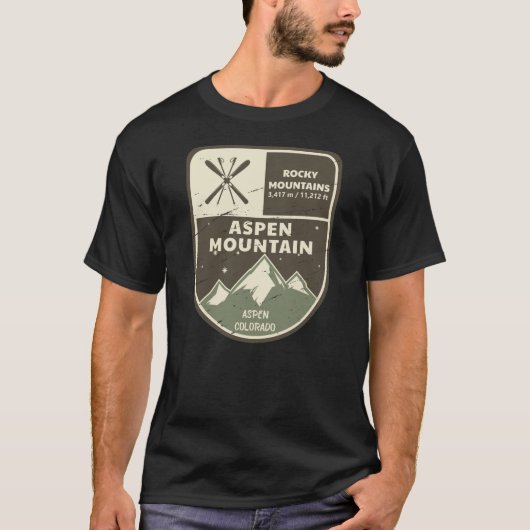 Aspen Mountain Aspen Rocky Mountains Colorado T-Shirt (Vorderseite)
