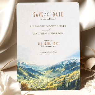 Aspen Mountain Charm Rett-the-Date Einladung