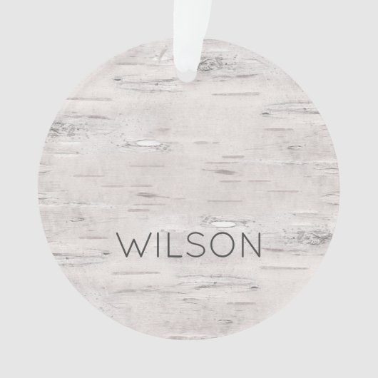 Aspen Natural Birch Tree NAME PLACE JAHR Außenbere Ornament (Vorderseite)