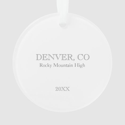 Aspen Natural Birch Tree NAME PLACE JAHR Außenbere Ornament (Rückseite)