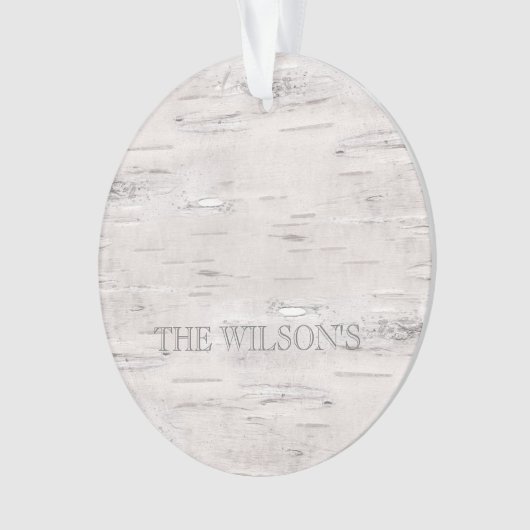 Aspen Natural Birch Tree NAME PLACE JAHR Außenbere Ornament (Vorderseite)