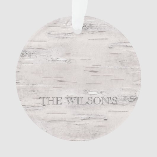 Aspen Natural Birch Tree NAME PLACE JAHR Außenbere Ornament (Vorderseite)