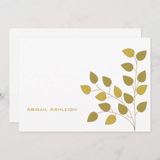 Aspen Note Card Mitteilungskarte (Vorne/Hinten)