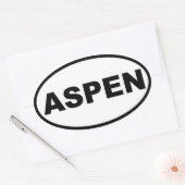 Aspen Ovaler Aufkleber (Umschlag)