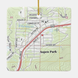Aspen Park Colorado Topo Keramikornament