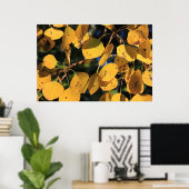 Aspen Poplar-Blätter im Herbst Poster (Heimbüro)