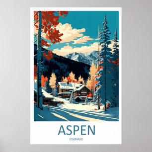 Aspen Poster Vintage Reise Ski Nationalpark